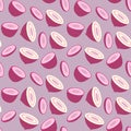 Red Onion Seamless Pattern Background Vector Design. Seamless pattern texture design Royalty Free Stock Photo