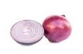 Red onion slice isolated on white background Royalty Free Stock Photo