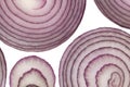 Red onion slices isolated over white Royalty Free Stock Photo