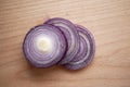 Red onion slices Royalty Free Stock Photo