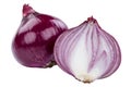 Red onion vegetable onions slice sliced fresh isolated on white Royalty Free Stock Photo
