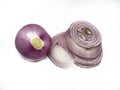 Red onion, red onion, vegetables - Stock Photo.