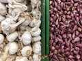 Red onions and garlic Royalty Free Stock Photo
