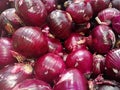 red onions on the market in Mexico