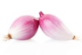 Red onions, Tropea type on white Royalty Free Stock Photo