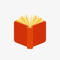 Red open book icon Royalty Free Stock Photo