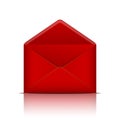 Red open envelope