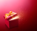 Red open gift box Royalty Free Stock Photo