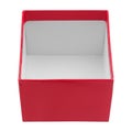 Red open gift box isolated on white background Royalty Free Stock Photo