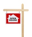 Red Open House Sign Royalty Free Stock Photo