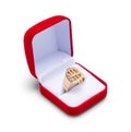 Open Jewelry Box with Money Ring Royalty Free Stock Photo