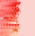 Red and orang color triangular background. abstract illustration. Royalty Free Stock Photo
