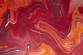 Red and orange abstract background with mixed watercolors