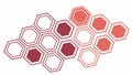 Red and Orange Abstract Hexagonal Pattern, vector design Generative AI Royalty Free Stock Photo