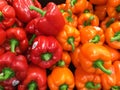 Red and Orange Bell Peppers Royalty Free Stock Photo