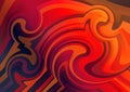 Red Orange and Blue Abstract Gradient Wavy Ripple Lines Background Design Royalty Free Stock Photo