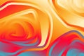 Red Orange And Blue Fluid Gradient Distorted Lines Background Beautiful elegant Illustration Royalty Free Stock Photo