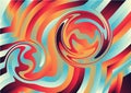 Red Orange and Blue Gradient Curved Ripple Lines Background Royalty Free Stock Photo