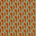 Red Orange And Blue Mid Century Seventies Style Pattern