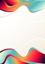 Red Orange And Blue Vertical Wave Background Template With Space For Your Text Design Beautiful elegant Illustration Royalty Free Stock Photo