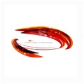 Red orange bright feather lines concept