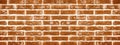 Red orange brown rustic brick wall texture background banner Royalty Free Stock Photo