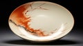 Orange And Black Splatter Bowl With Flowing Lines Royalty Free Stock Photo