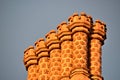 Red orange coloured chimneys in London