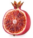 Red orange cut ripe pomegranate. Royalty Free Stock Photo