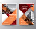 Red and Orange diagonal line Brochure annual report cover Flyer