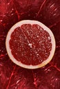 Red Orange grapefruit Cross Section Close Up Royalty Free Stock Photo