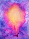 Red orange hot fire flame eruption burn splash on blue sky universe abstract sun energy power galaxy background watercolor Royalty Free Stock Photo