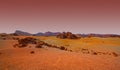 A Red and Orange landscape from Mars Royalty Free Stock Photo