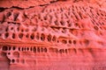 Red and Orange Sandstone Rock Formations along the Bone Wash Elephant Arch Trail in Red Cliffs National Desert Reserve in Saint Ge Royalty Free Stock Photo