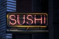 Neon Sushi Sign Royalty Free Stock Photo