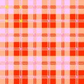 Red And Orange Tartan Wool Material Royalty Free Stock Photo