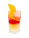 Red with orange two layers cocktail