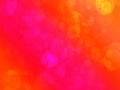 Red orange and yellow bubble bokeh background