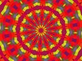 Red orange yellow mandala, star, lines, abstract texture, graphics Royalty Free Stock Photo