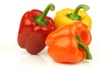Red, orange and yellow paprika(capsicum) Royalty Free Stock Photo