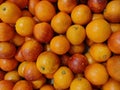 red oranges on the counter of astore Royalty Free Stock Photo