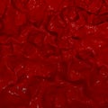 Red organic background with bulges wave surface. Smooth relief forms soft shadows and curves. 3D Royalty Free Stock Photo