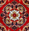 Red Oriental Carpet Texture Background Royalty Free Stock Photo