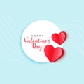 Red origami hearts elegant valentine`s day background