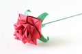 Red origami rose