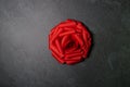 Red Origami Rose Blossom - Paper Art on Textured Background Royalty Free Stock Photo