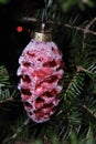 Red Ornament on a Christmas Tree