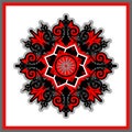 Red ornament circle