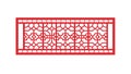 Red Ornamental Fence Gate Pattern Design, vector design Generative AI Royalty Free Stock Photo