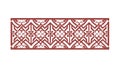 Red Ornamental Geometric Pattern, vector design Generative AI Royalty Free Stock Photo